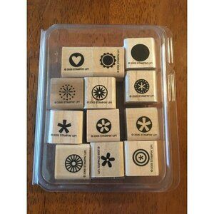Stampin’ Up Little Pieces Set 12 Rubber Stamps Itty Bitty Scrapbooking Crafts